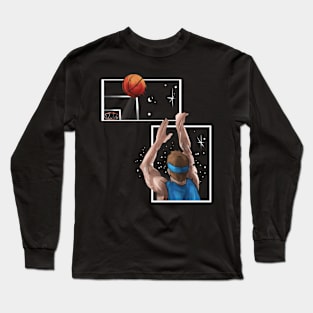 Basketball Player Throw Board Long Sleeve T-Shirt